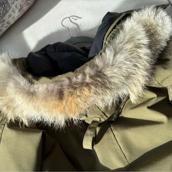 Canada Goose Olive Green Parka with Fur Trim